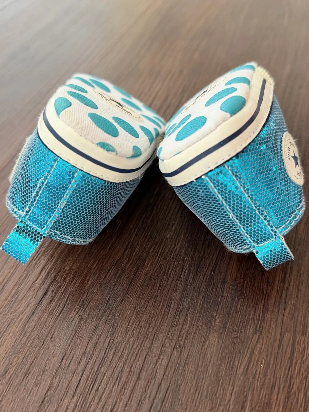 Blue Glitter Kids Sneakers